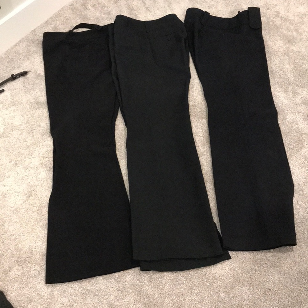 3 pairs of dark Black dress 👖 pants